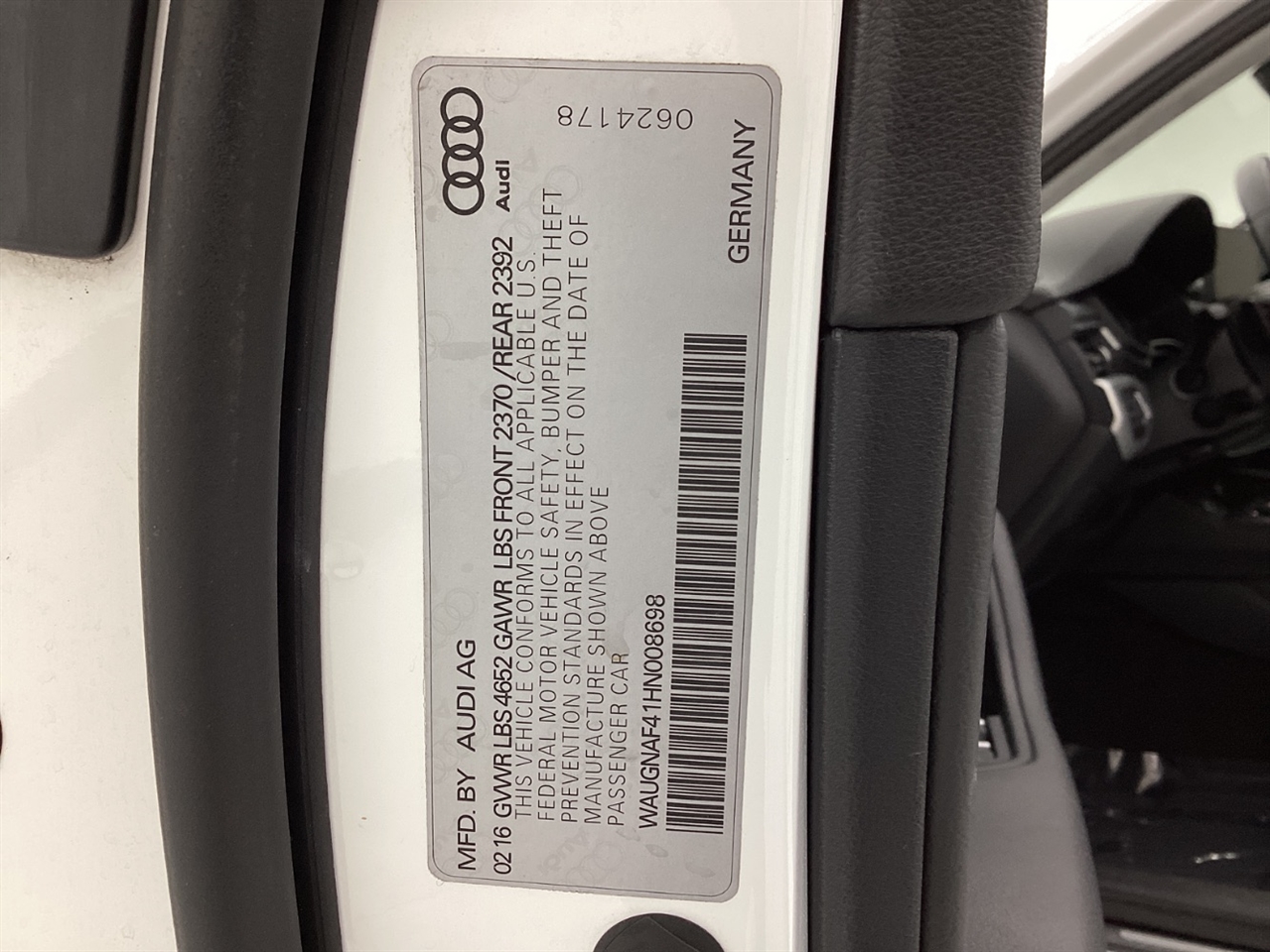 Audi A4 2.0 TFSI Auto Premium FWD 2017