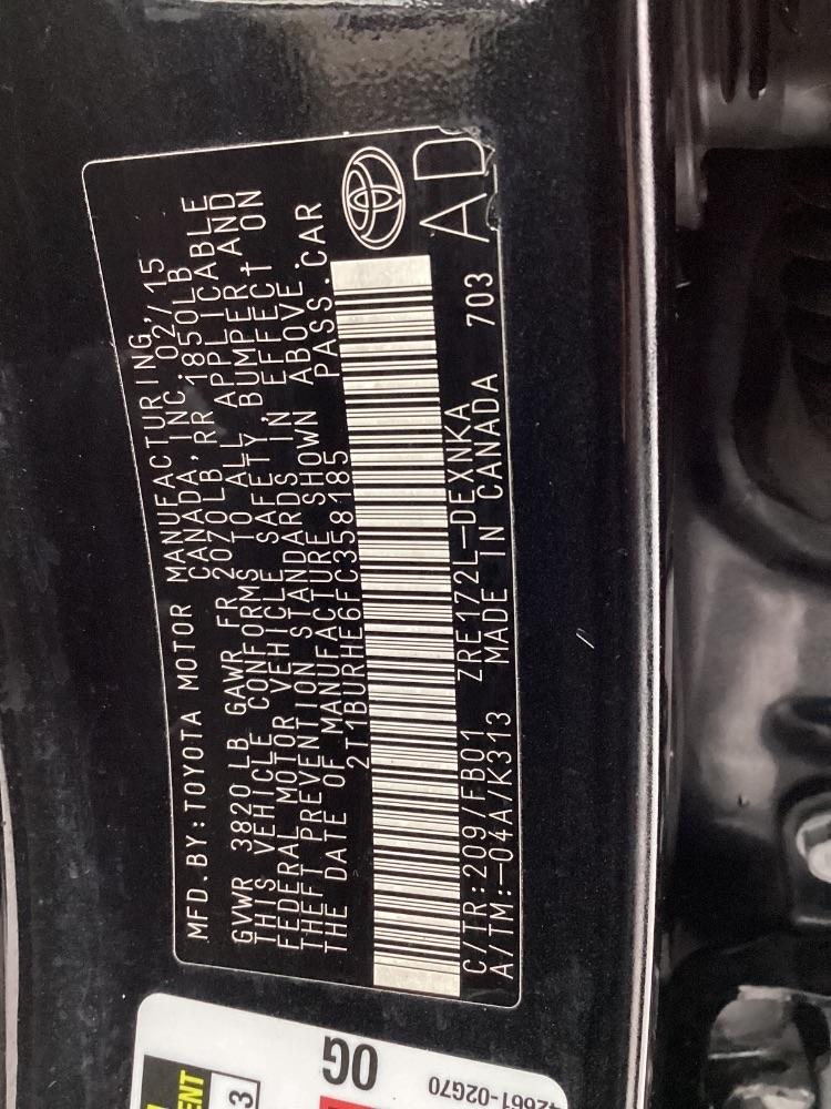 Toyota Corolla 4dr Sdn CVT LE Premium (Natl) 2015