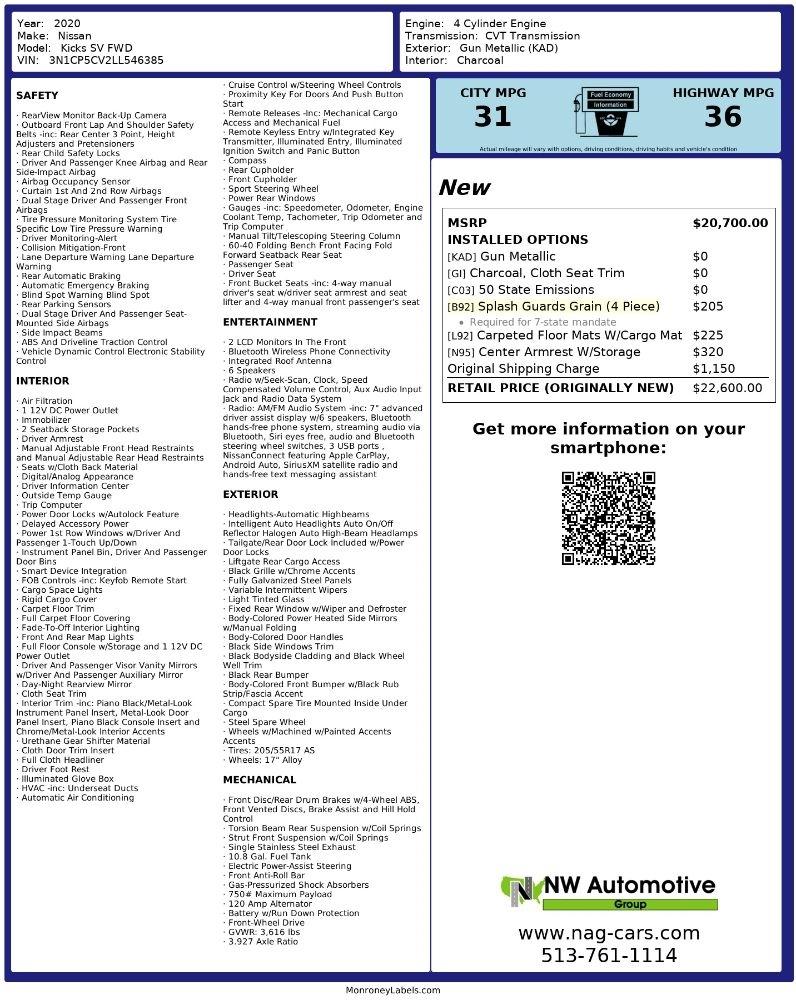 Nissan Kicks SV FWD 2020