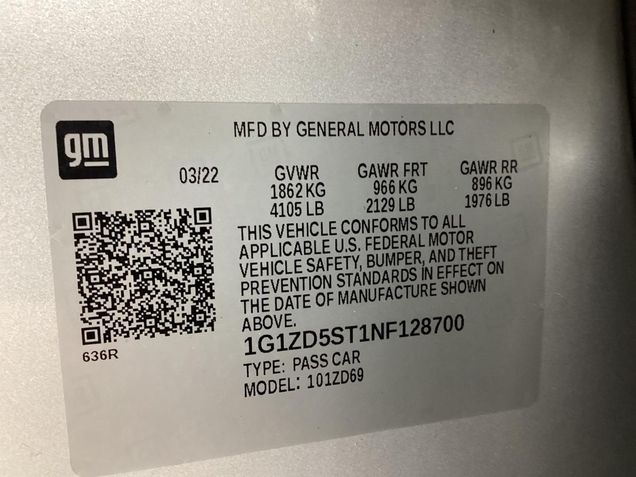 Chevrolet Malibu 4dr Sdn LT 2022