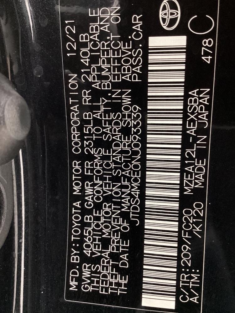 Toyota Corolla SE Nightshade CVT (Natl) 2022