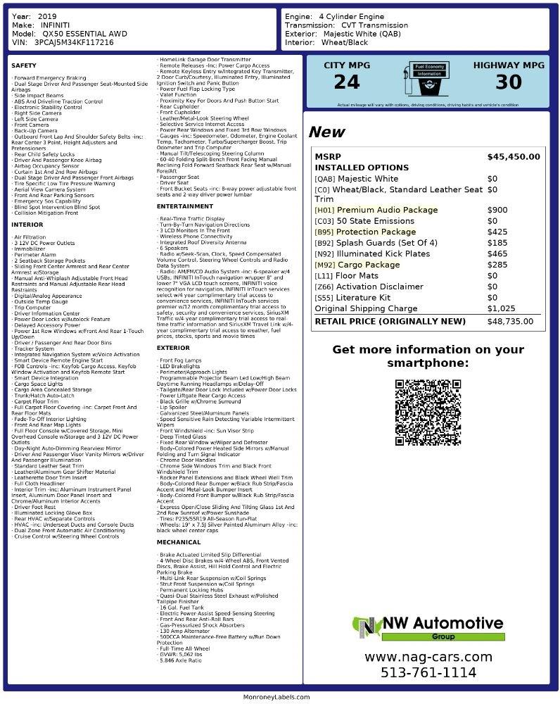 Infiniti QX50 ESSENTIAL AWD 2019