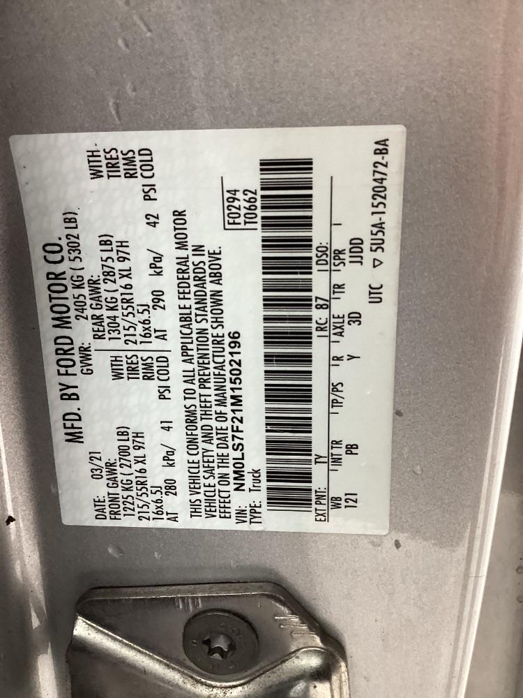 Ford Transit Connect Van XLT LWB w/Rear Symmetrical Doors 2021