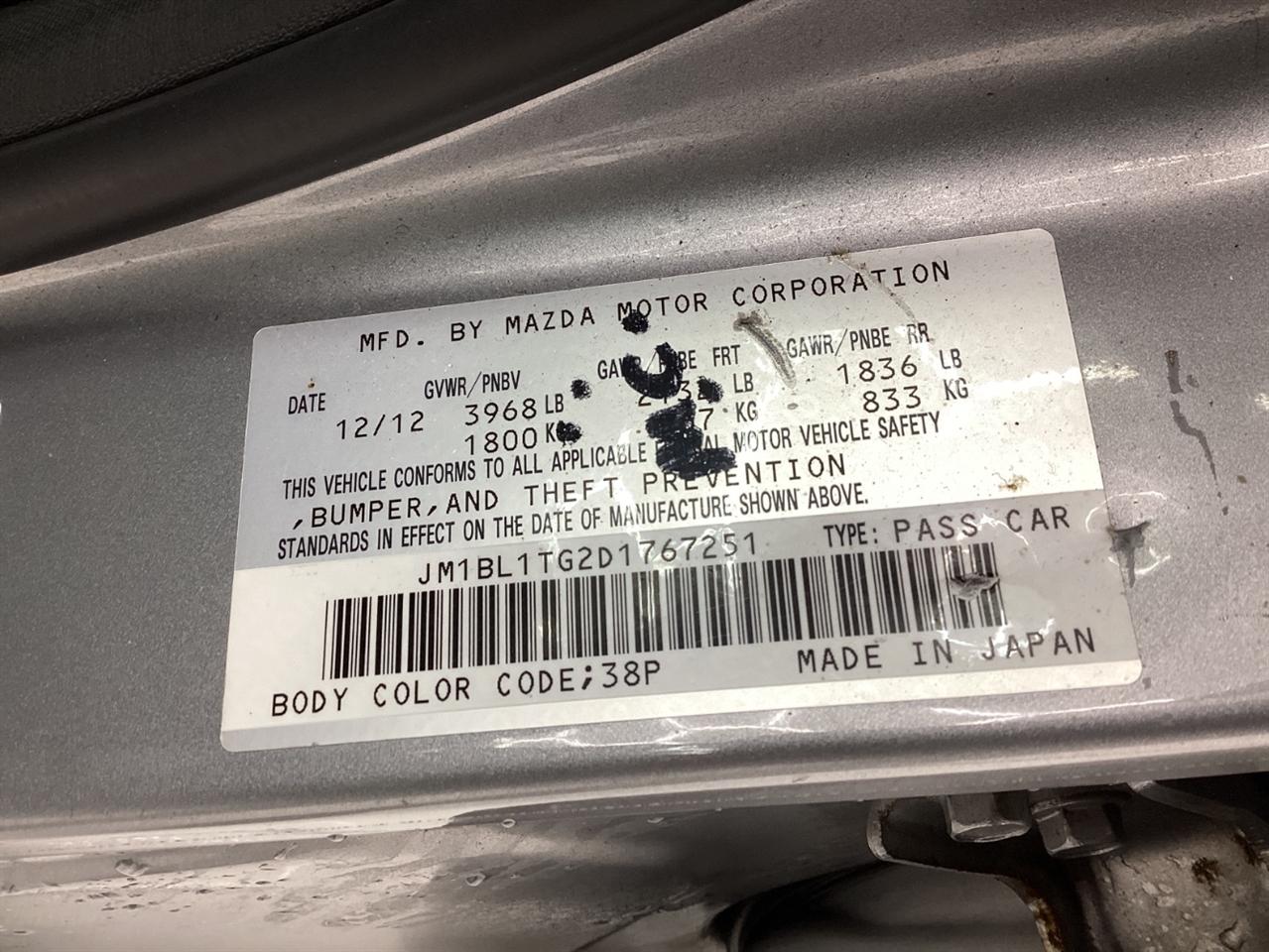 Mazda MAZDA3 4dr Sdn Auto i SV 2013