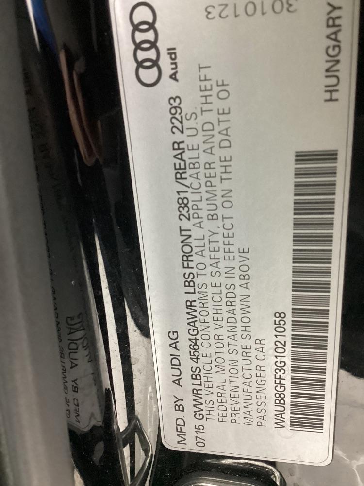 Audi A3 4dr Sdn quattro 2.0T Premium 2016