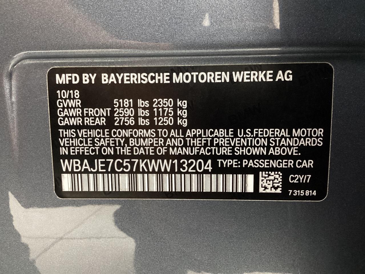 BMW 5 Series 540i xDrive Sedan 2019