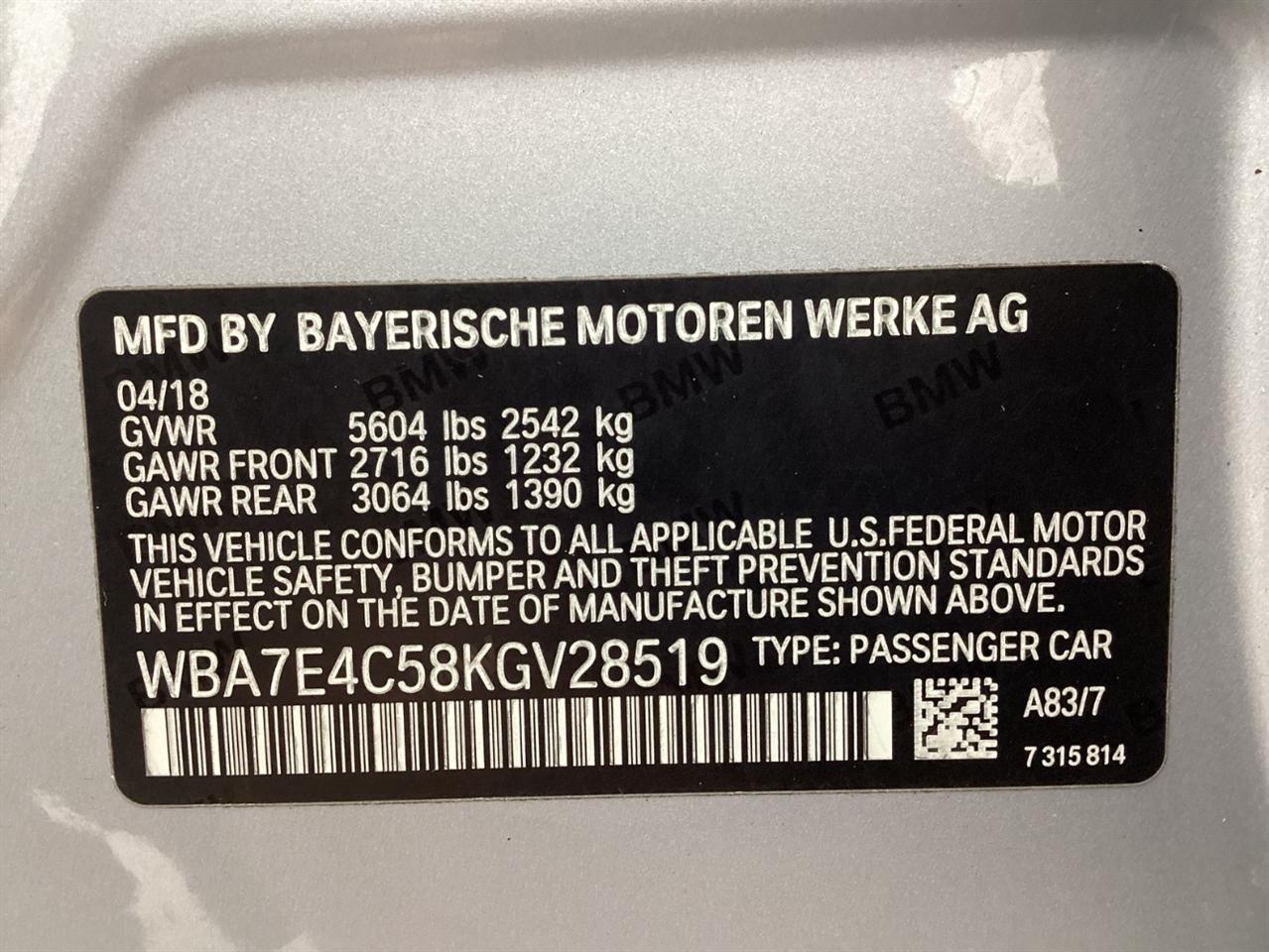 BMW 7 Series 740i xDrive Sedan 2019