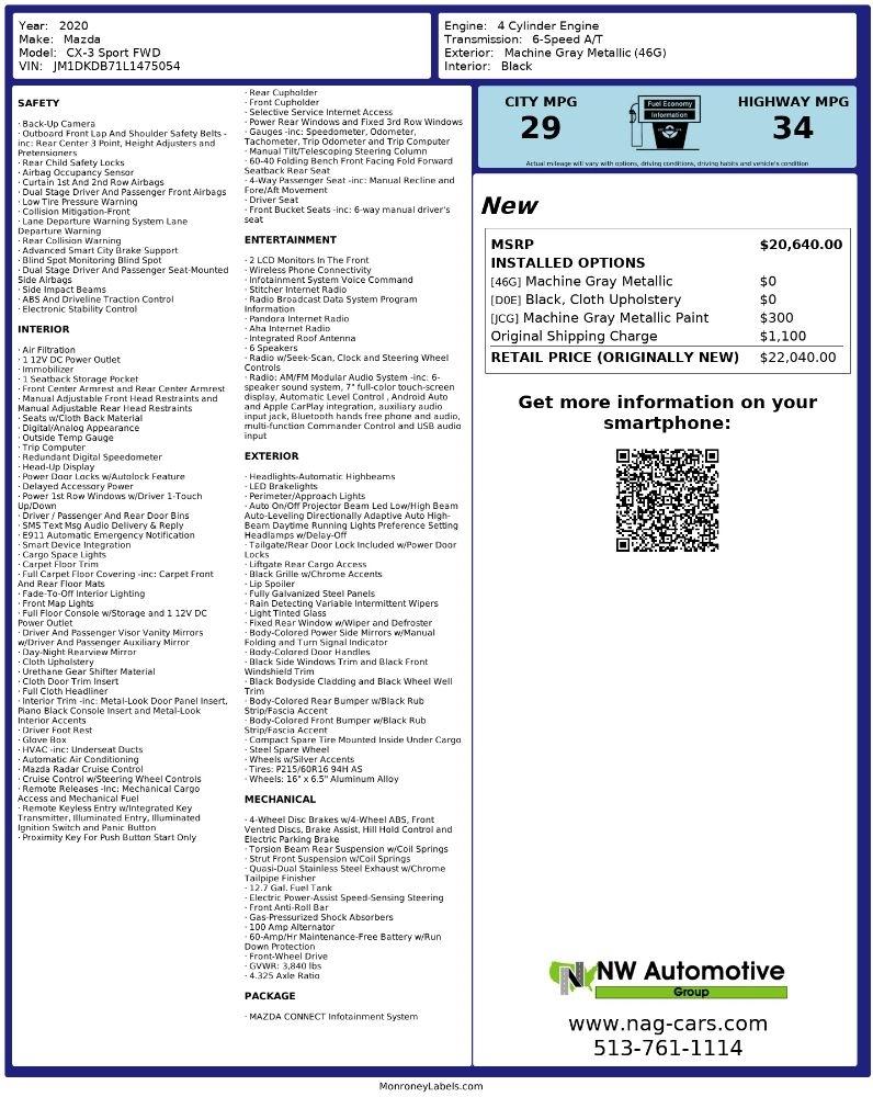 Mazda CX-3 Sport FWD 2020