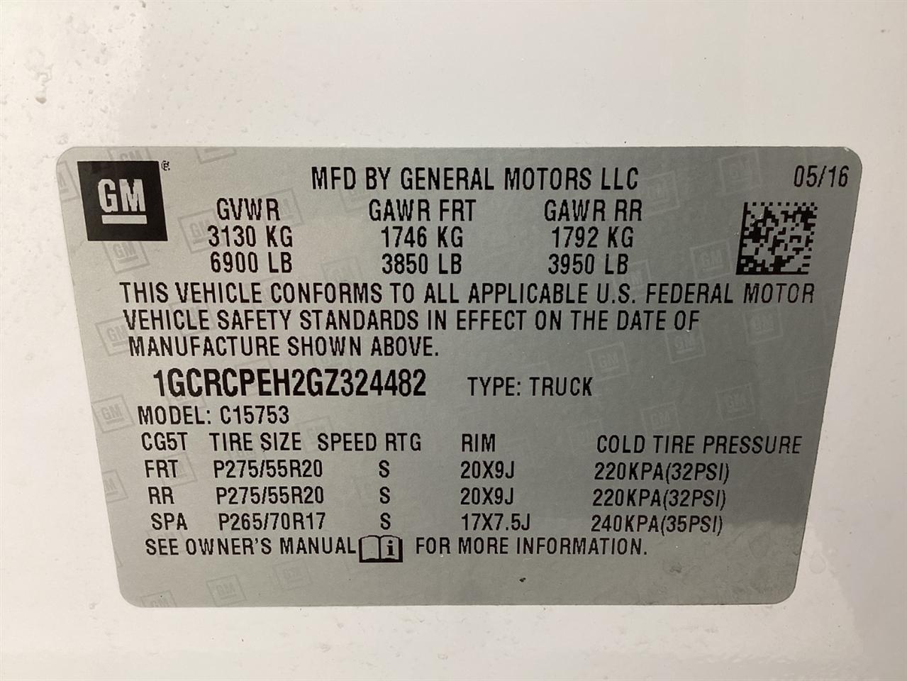 Chevrolet Silverado 1500 2WD Double Cab 143.5" Custom 2016