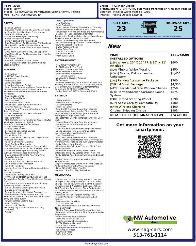 BMW X5 xDrive40e iPerformance Sports Activity Vehicle 2018