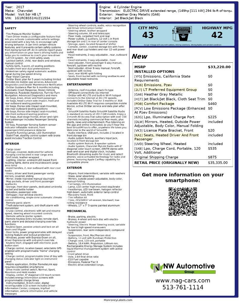 Chevrolet Volt 5dr HB LT 2017