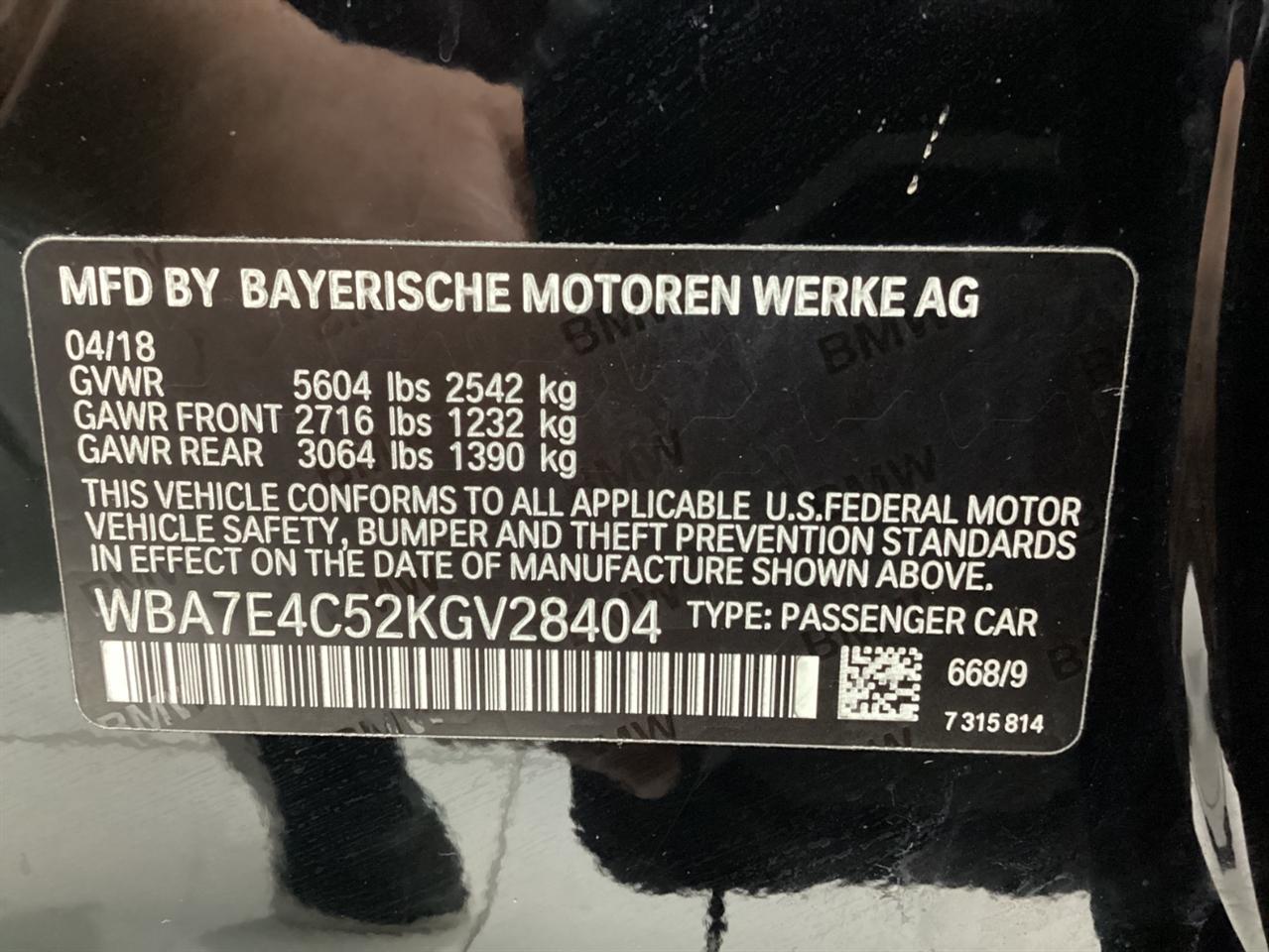 BMW 7 Series 740i xDrive Sedan 2019