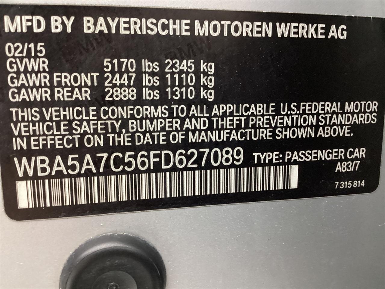 BMW 5 Series 4dr Sdn 528i xDrive AWD 2015