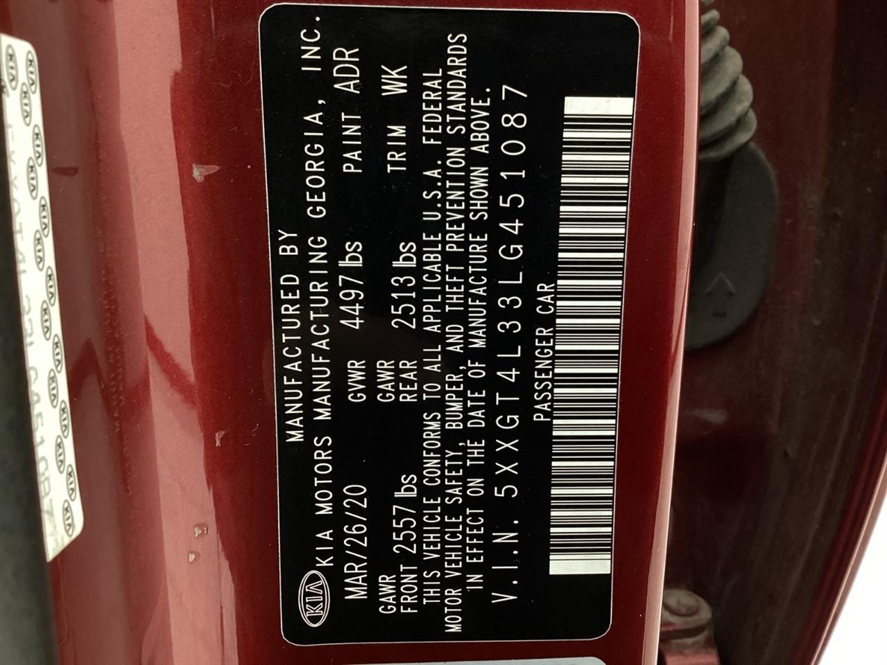 Kia Optima SE Auto 2020