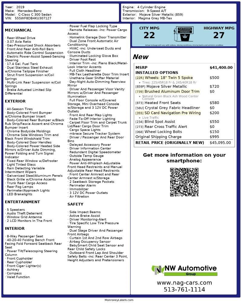 Mercedes-Benz C-Class C 300 Sedan 2019