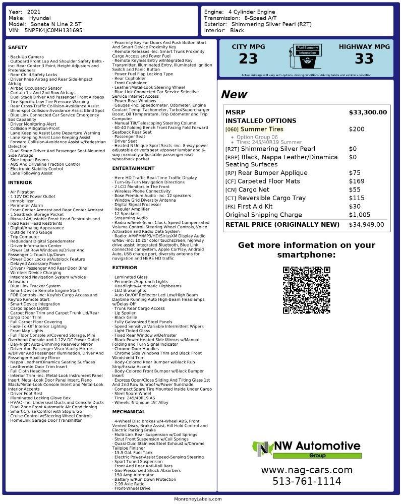 Hyundai Sonata N Line 2.5T 2021