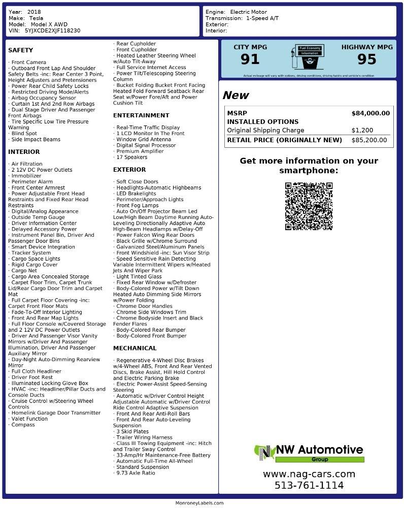 Tesla Model X P100D AWD 2018