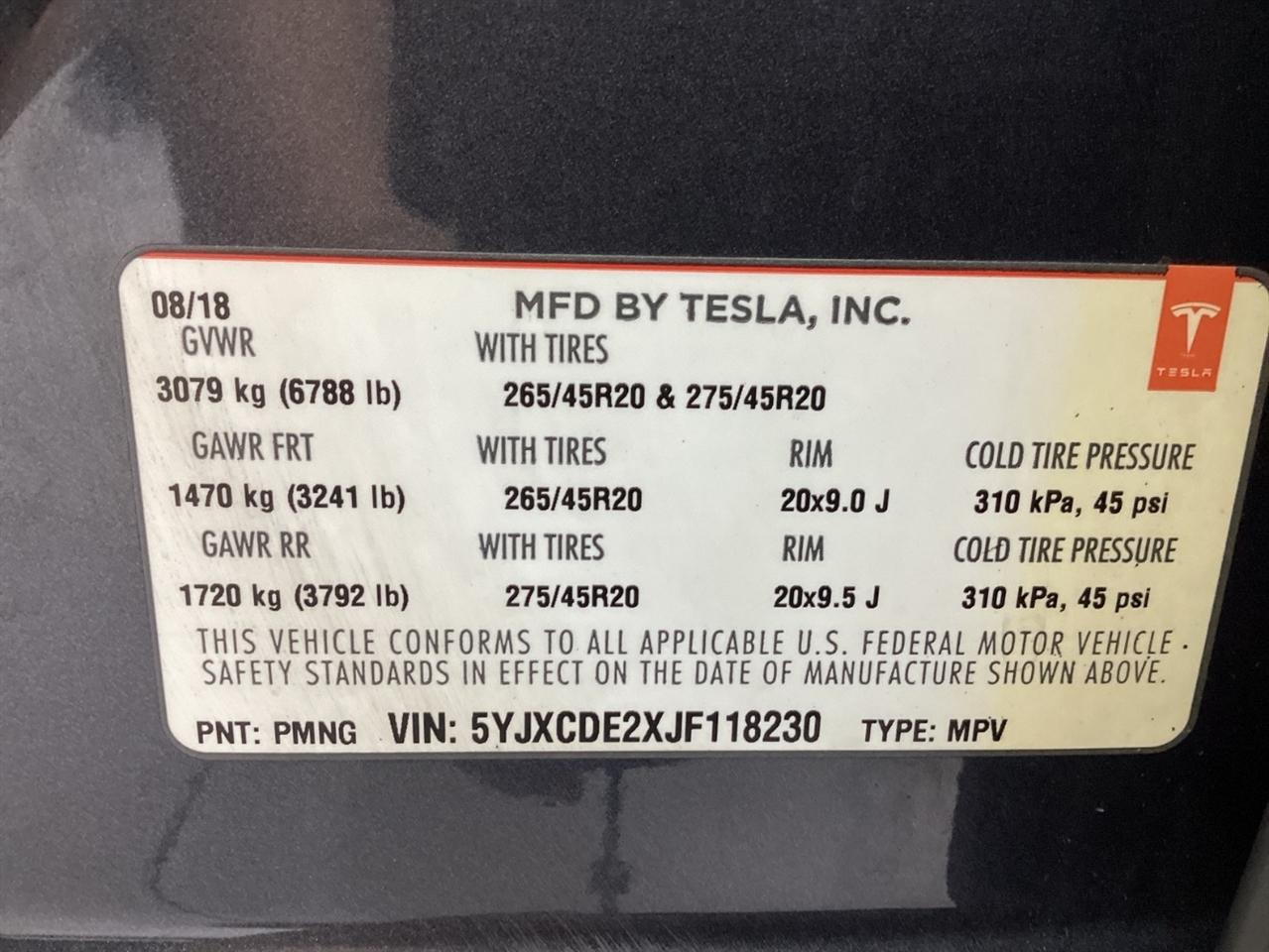 Tesla Model X P100D AWD 2018