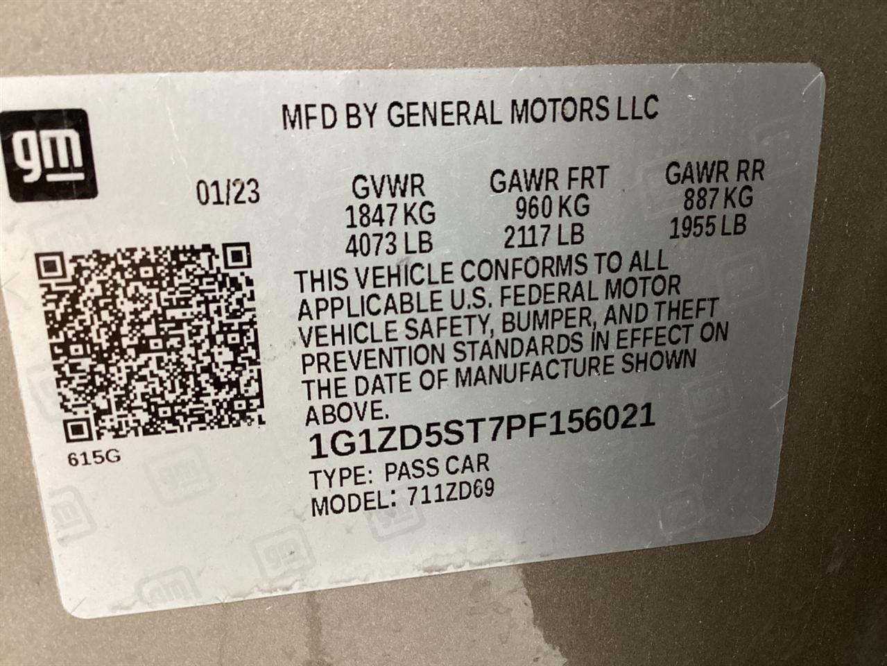 Chevrolet Malibu 4dr Sdn 1LT 2023