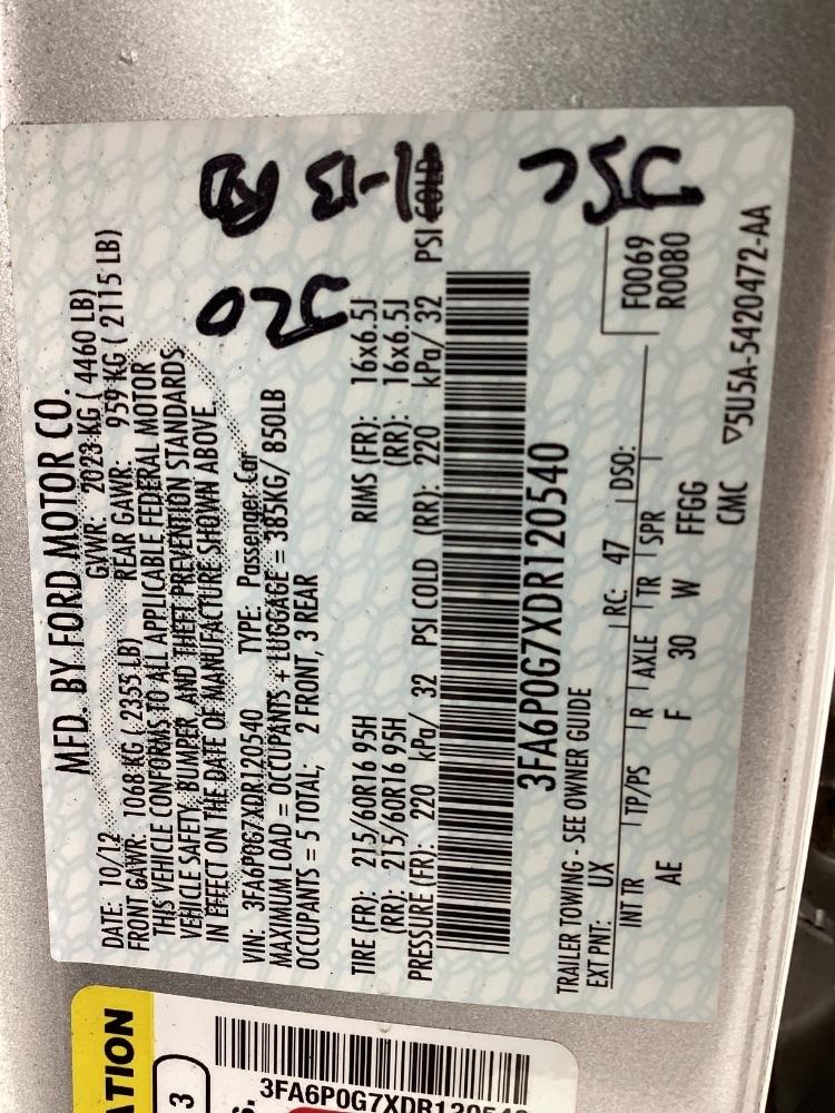 Ford Fusion 4dr Sdn S FWD 2013