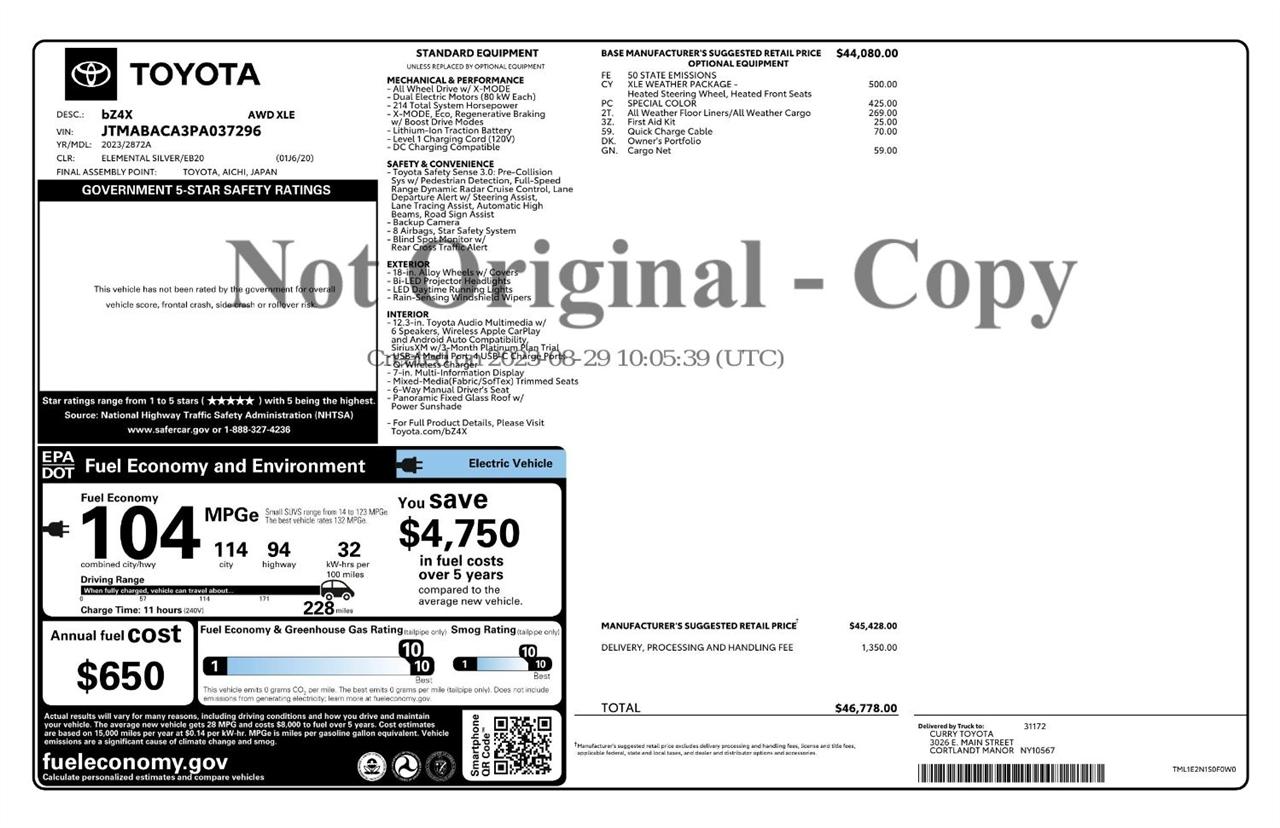 Toyota BZ4X Limited AWD (Natl) 2023