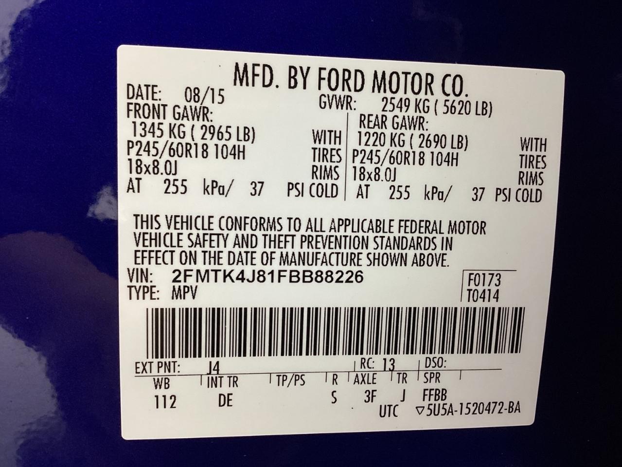Ford Edge 4dr SEL AWD 2015