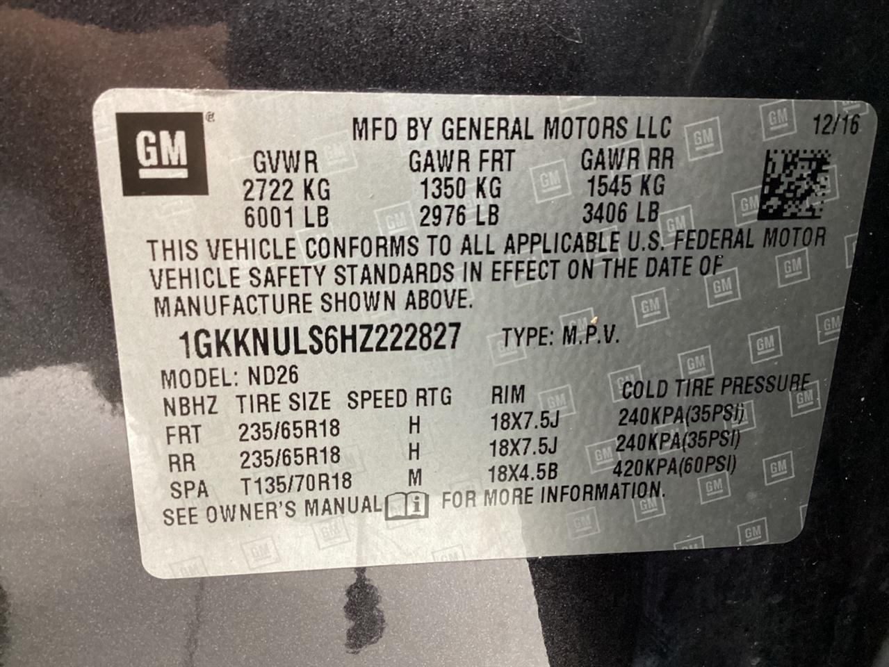 GMC Acadia AWD 4dr SLT w/SLT-1 2017