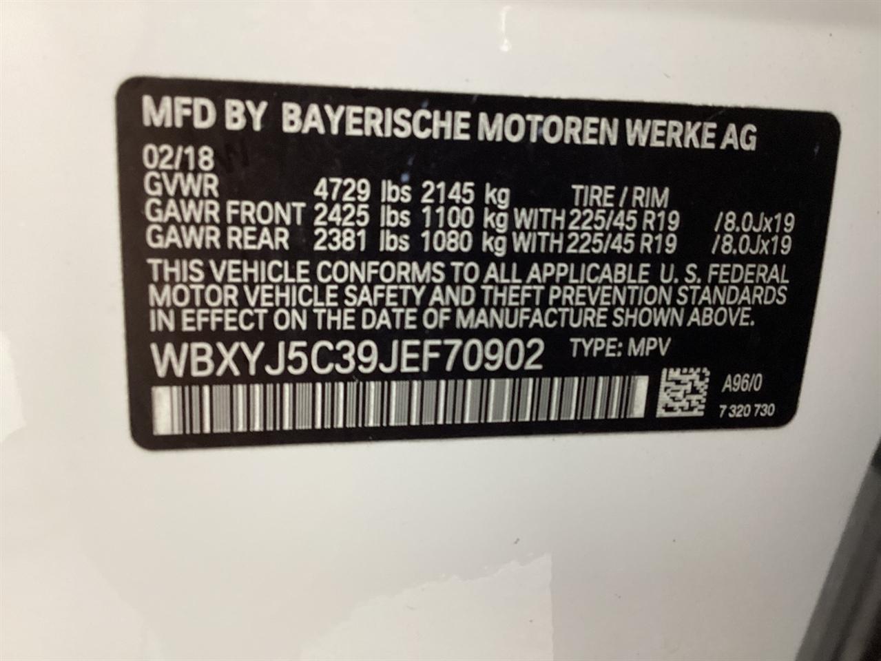 BMW X2 xDrive28i Sports Activity Coupe 2018
