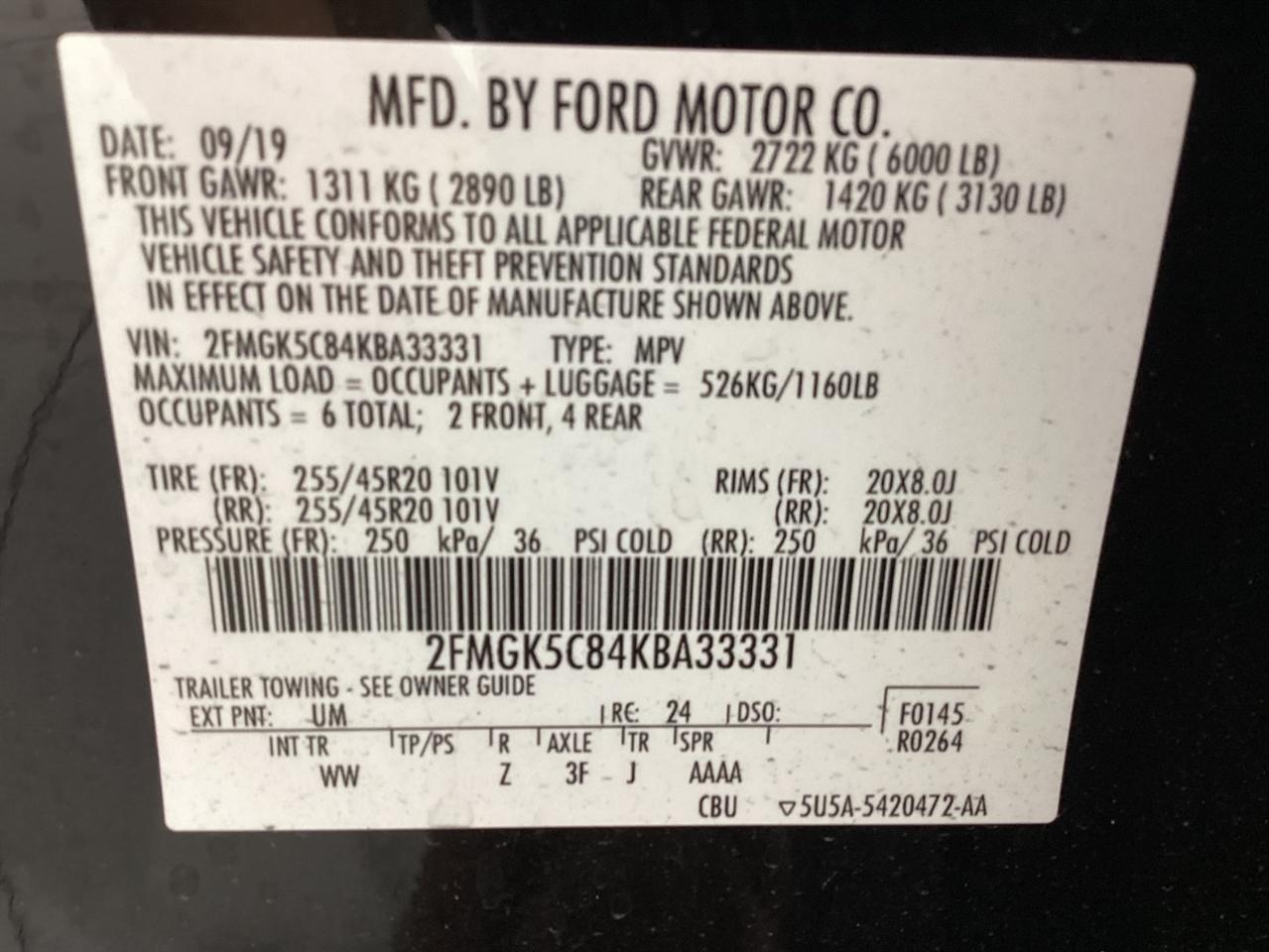 Ford Flex SEL FWD 2019