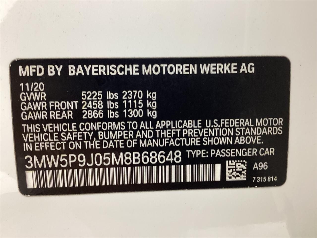 BMW 3 Series 330e xDrive Plug-In Hybrid North America 2021