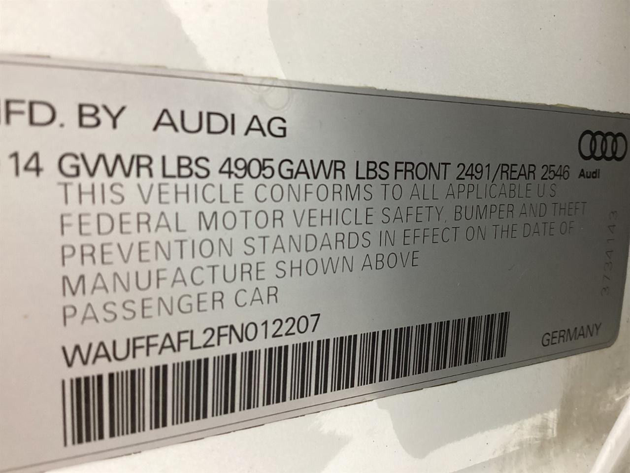 Audi A4 4dr Sdn Auto quattro 2.0T Premium Plus 2015