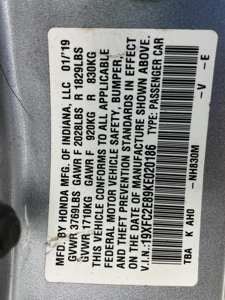 Honda Civic Sport Manual 2019