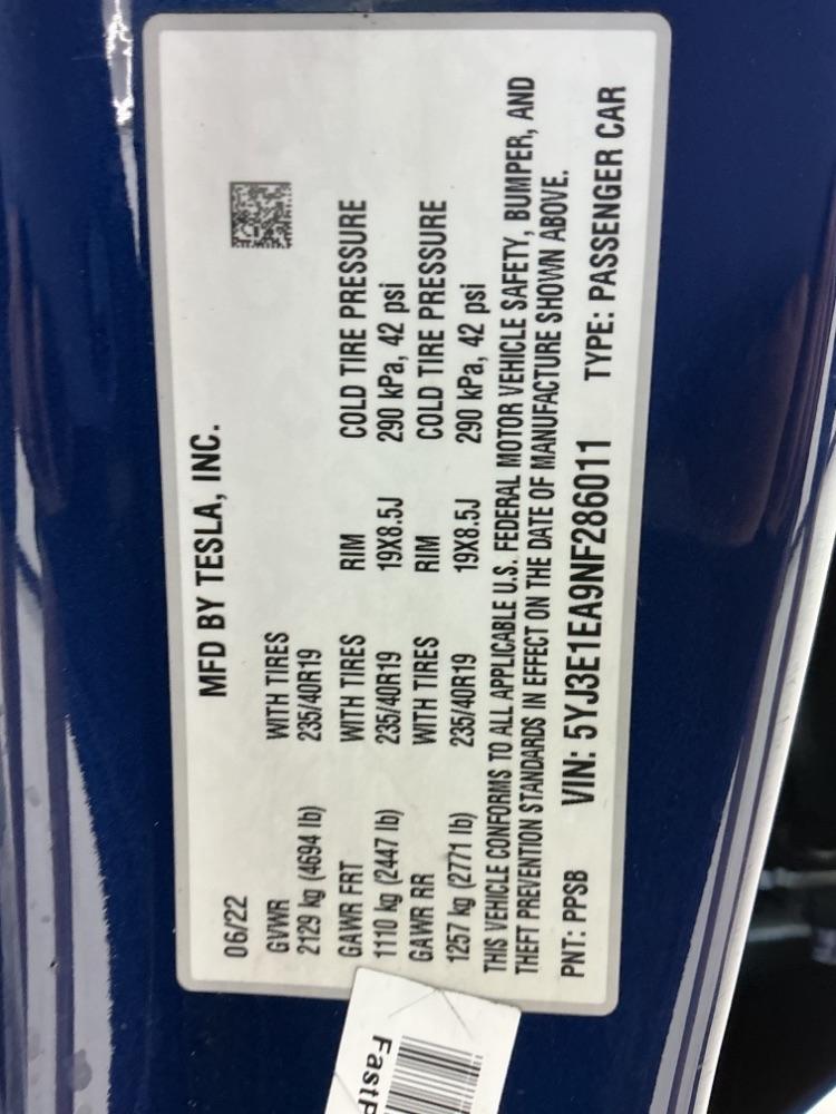 Tesla Model 3 RWD 2022