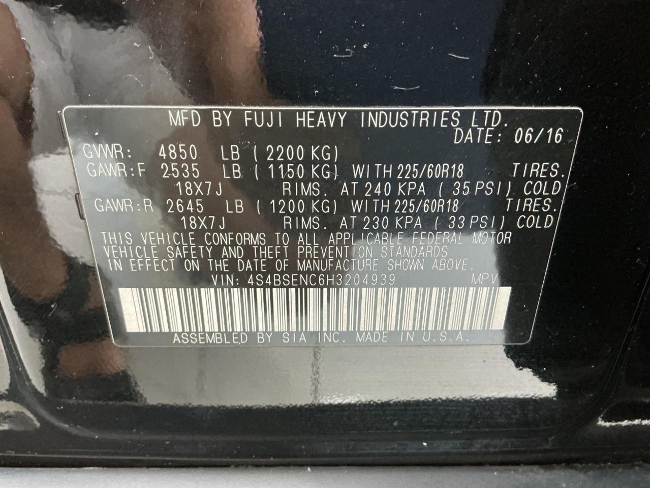 Subaru Outback 3.6R Limited 2017