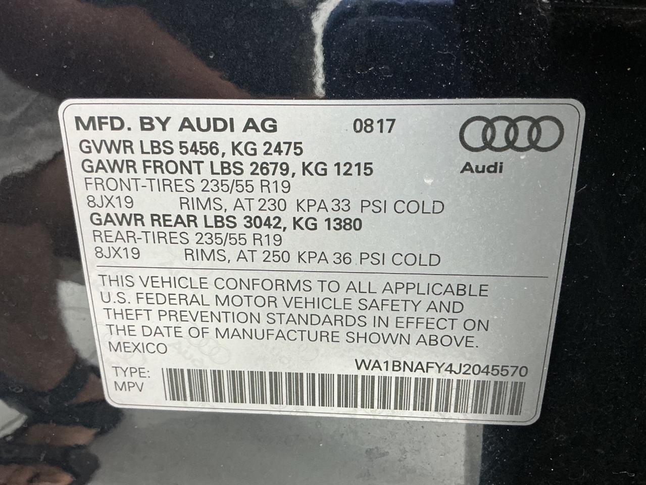 Audi Q5 2.0 TFSI Tech Premium Plus 2018