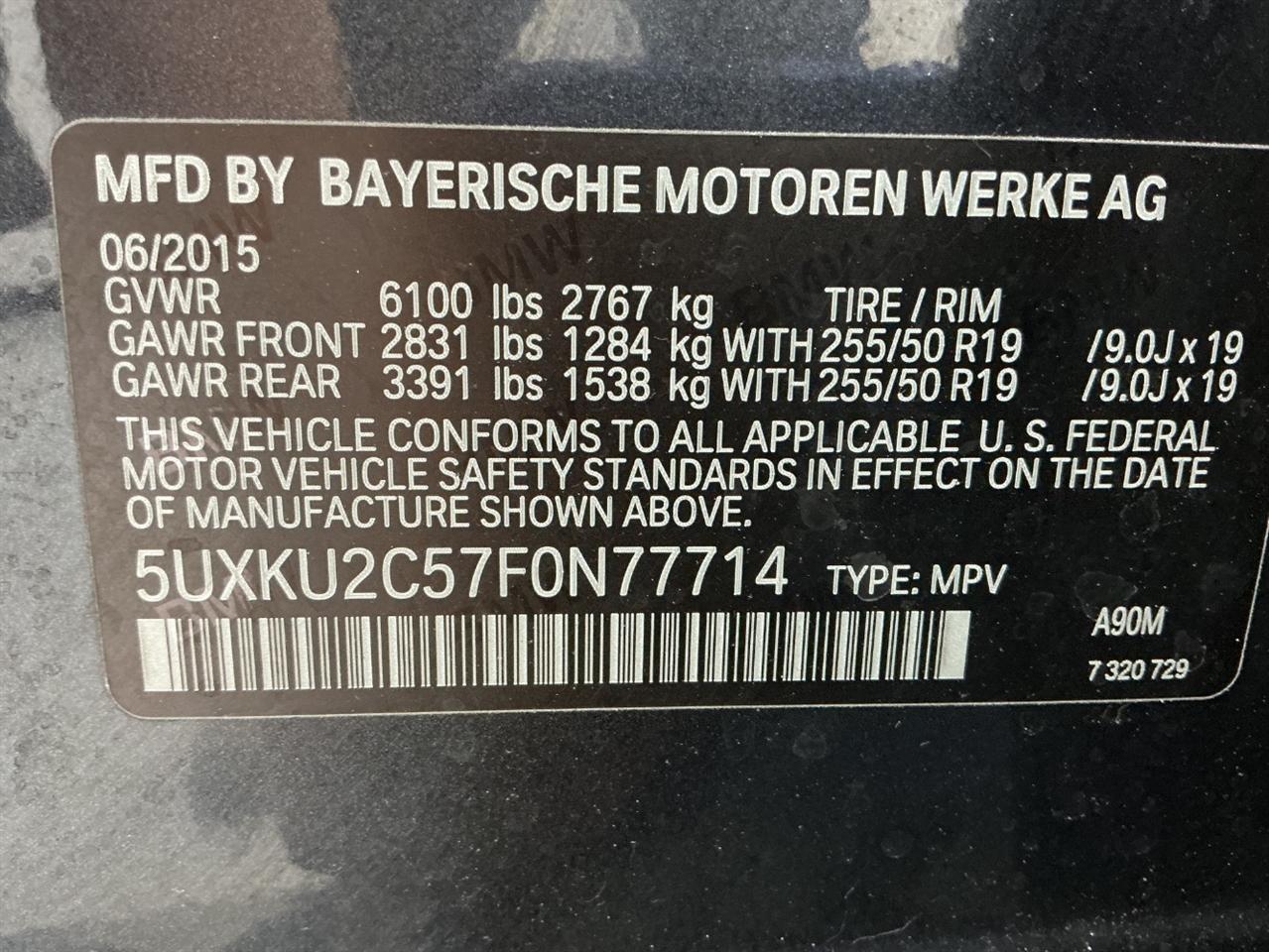BMW X6 AWD 4dr xDrive35i 2015