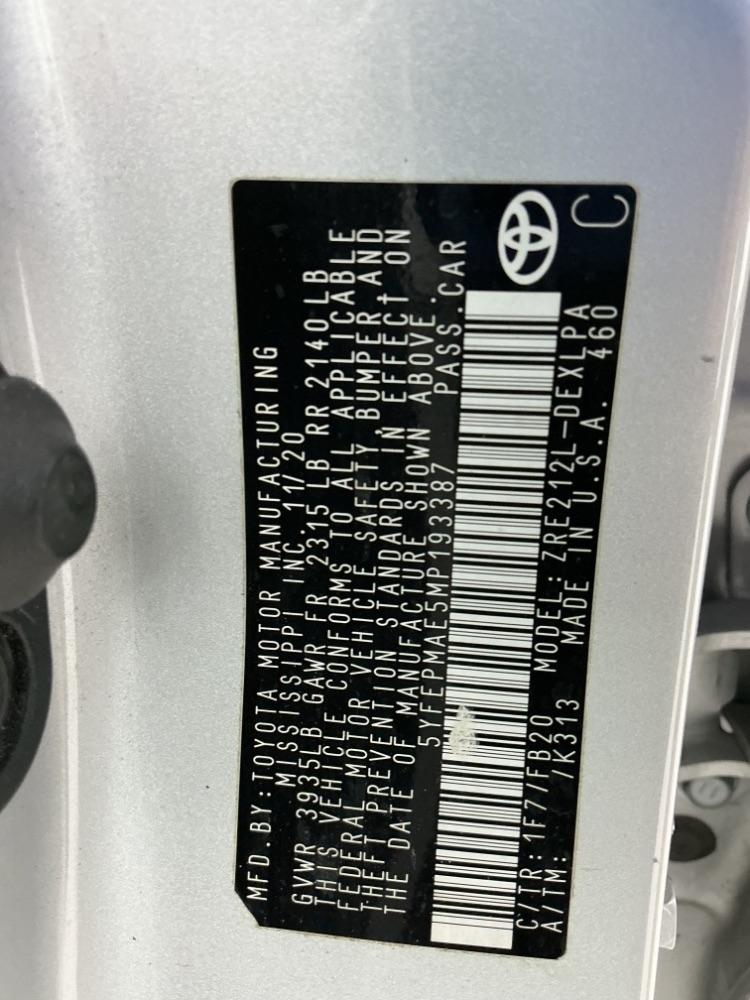 Toyota Corolla LE CVT (Natl) 2021