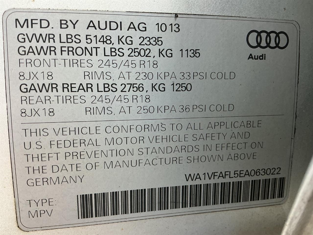 Audi allroad 4dr Wgn Prestige 2014