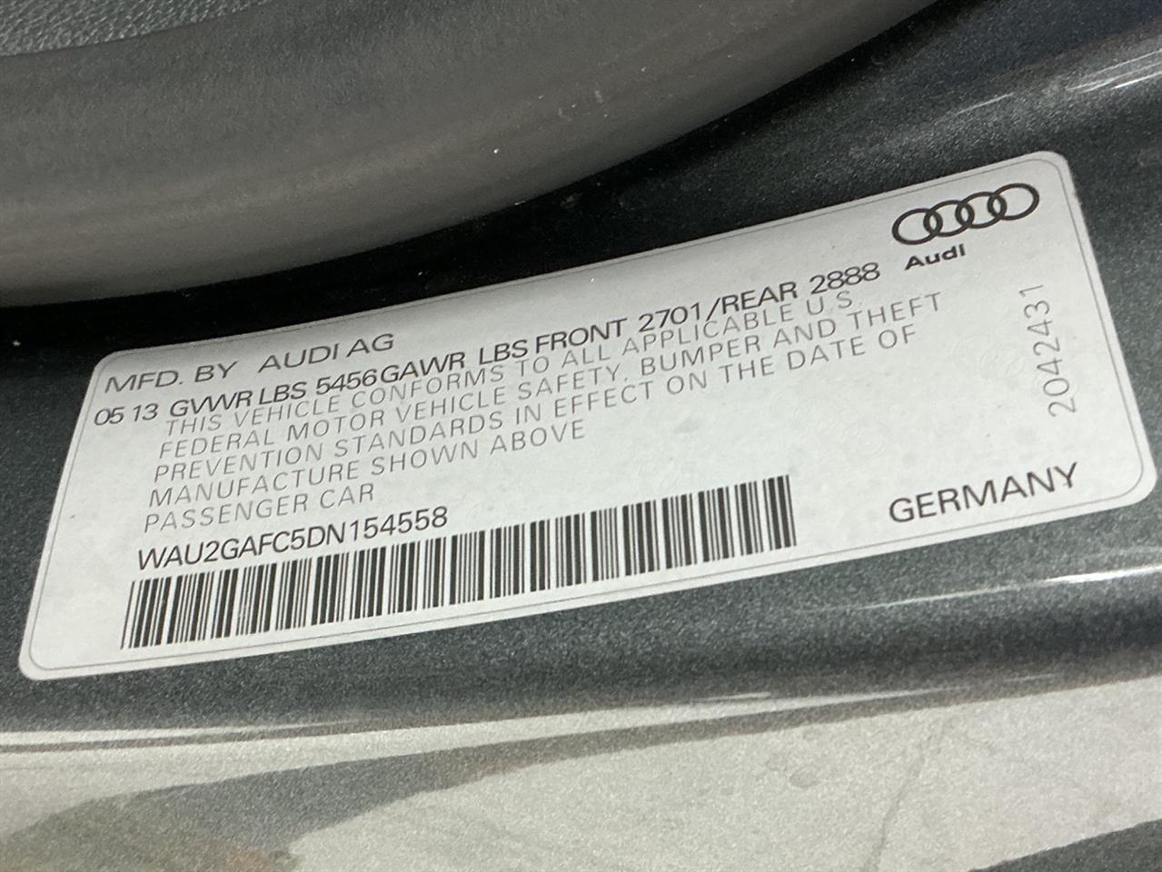 Audi A7 4dr HB quattro 3.0 Prestige 2013