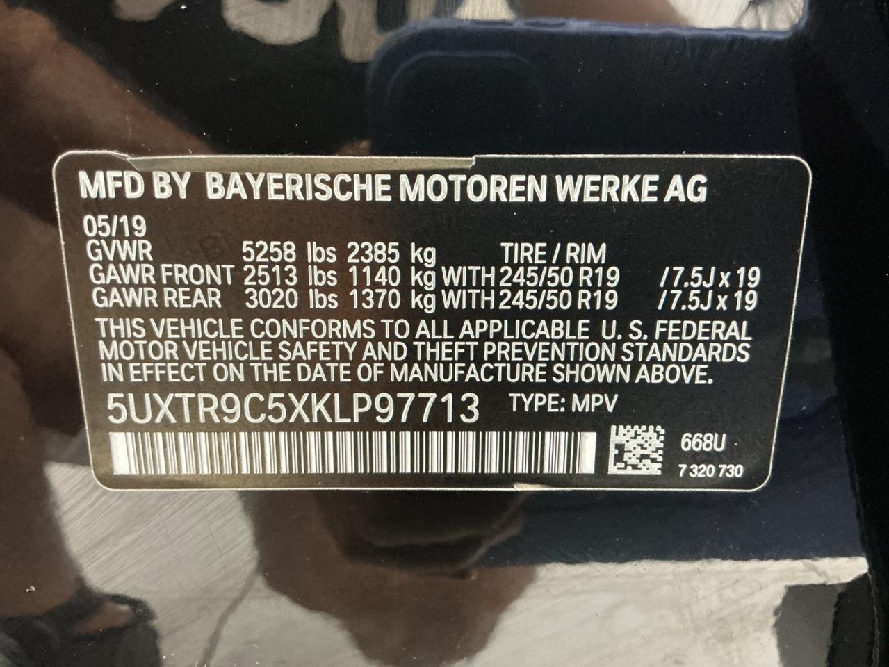 BMW X3 xDrive30i Sports Activity Vehicle 2019