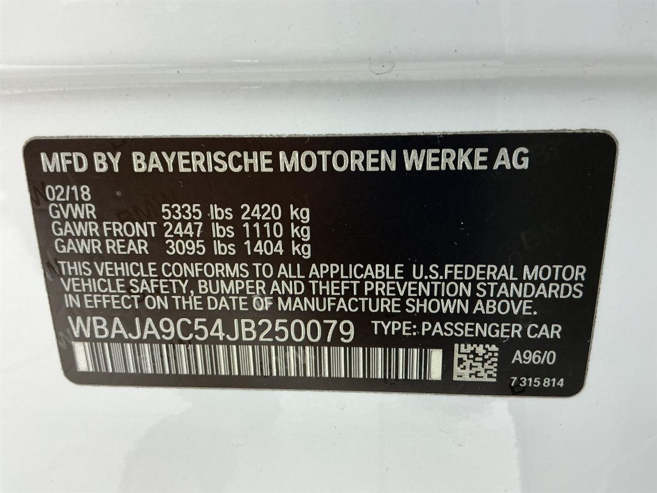 BMW 5 Series 530e iPerformance Plug-In Hybrid 2018