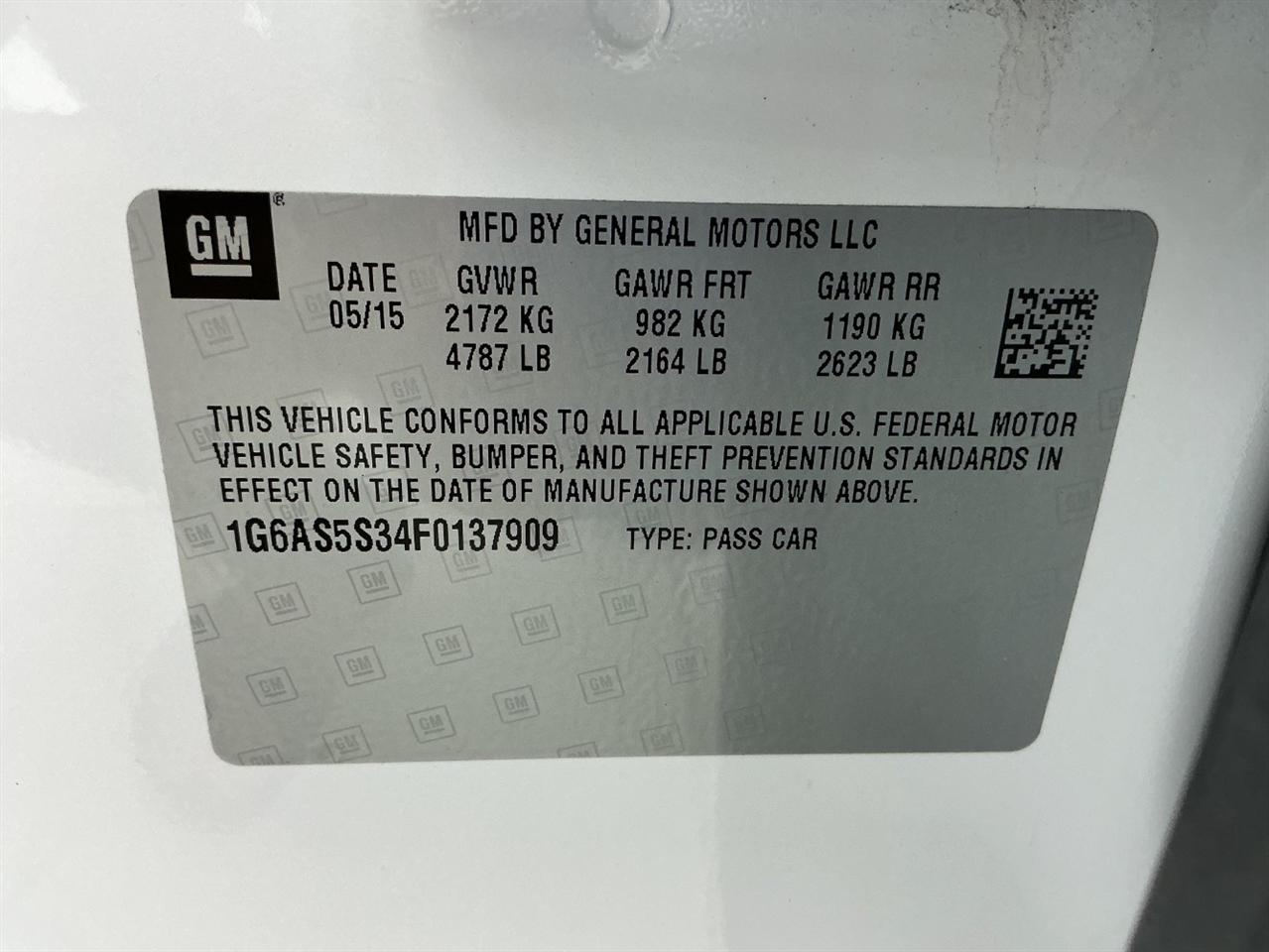 Cadillac CTS 4dr Sdn 3.6L Performance RWD 2015