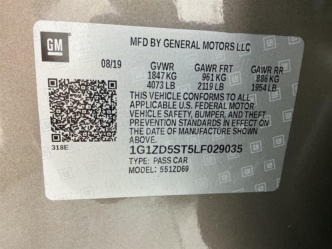 Chevrolet Malibu 4dr Sdn LT 2020