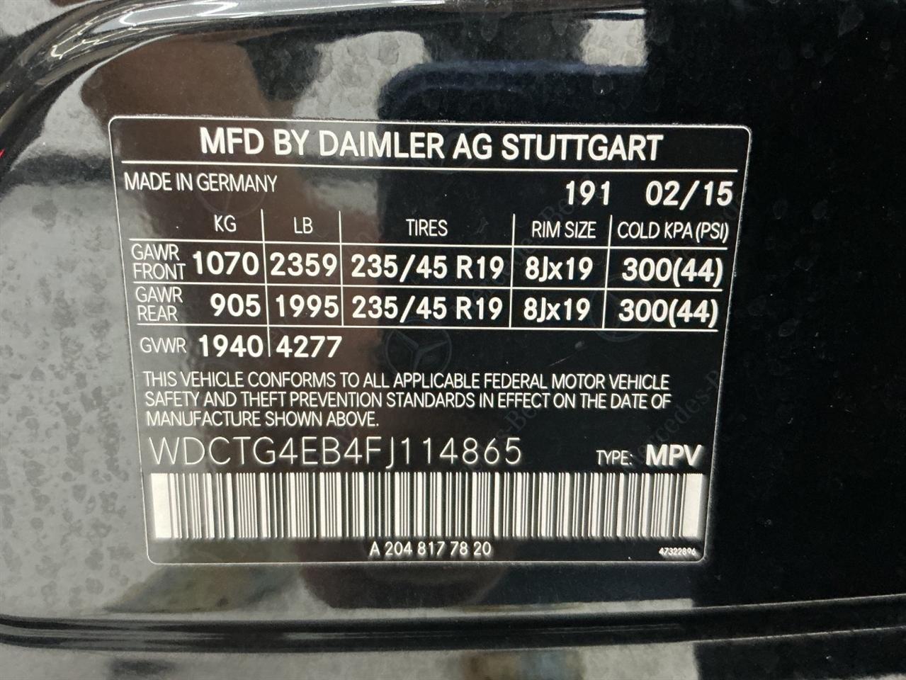 Mercedes-Benz GLA-Class FWD 4dr GLA 250 2015