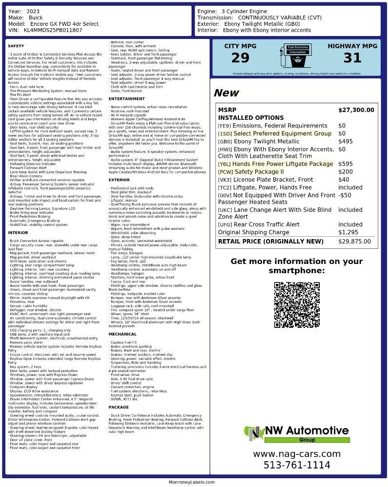 Buick Encore GX FWD 4dr Select 2023
