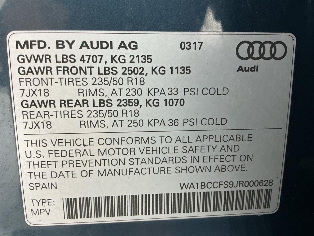 Audi Q3 2.0 TFSI Premium FWD 2018