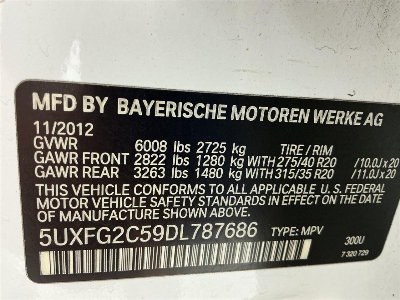 BMW X6 AWD 4dr xDrive35i 2013