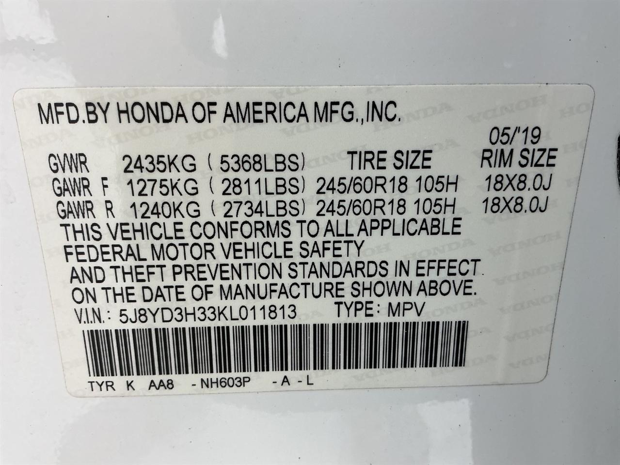 Acura MDX FWD 2019