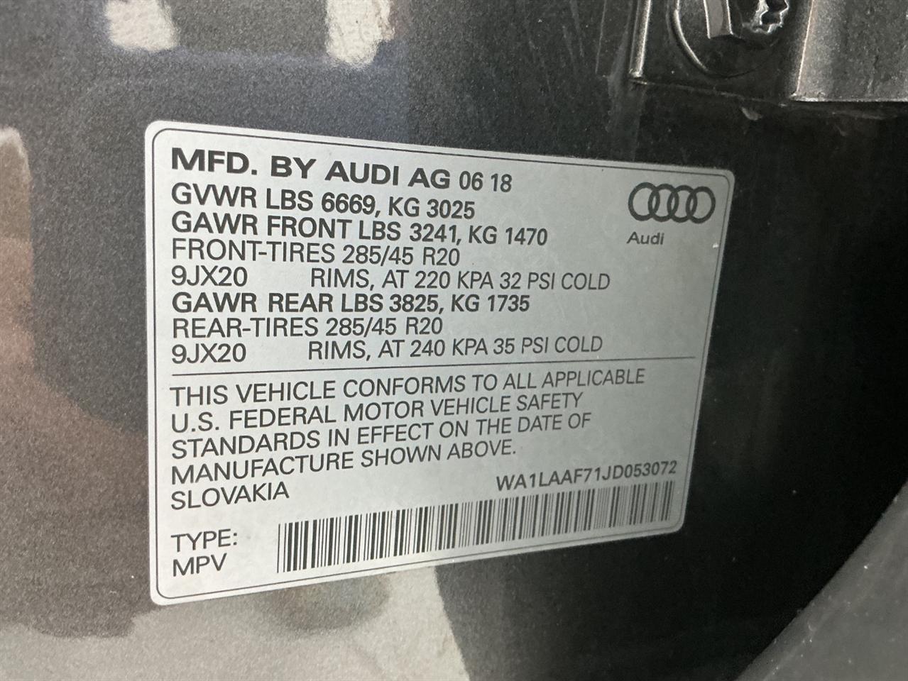 Audi Q7 3.0 TFSI Premium Plus 2018