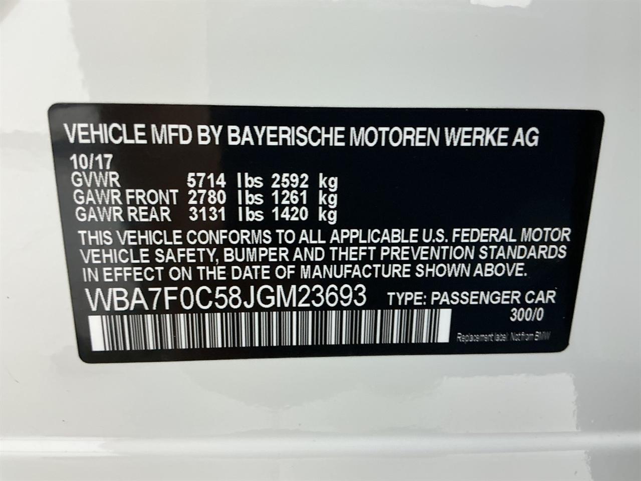 BMW 7 Series 750i Sedan 2018